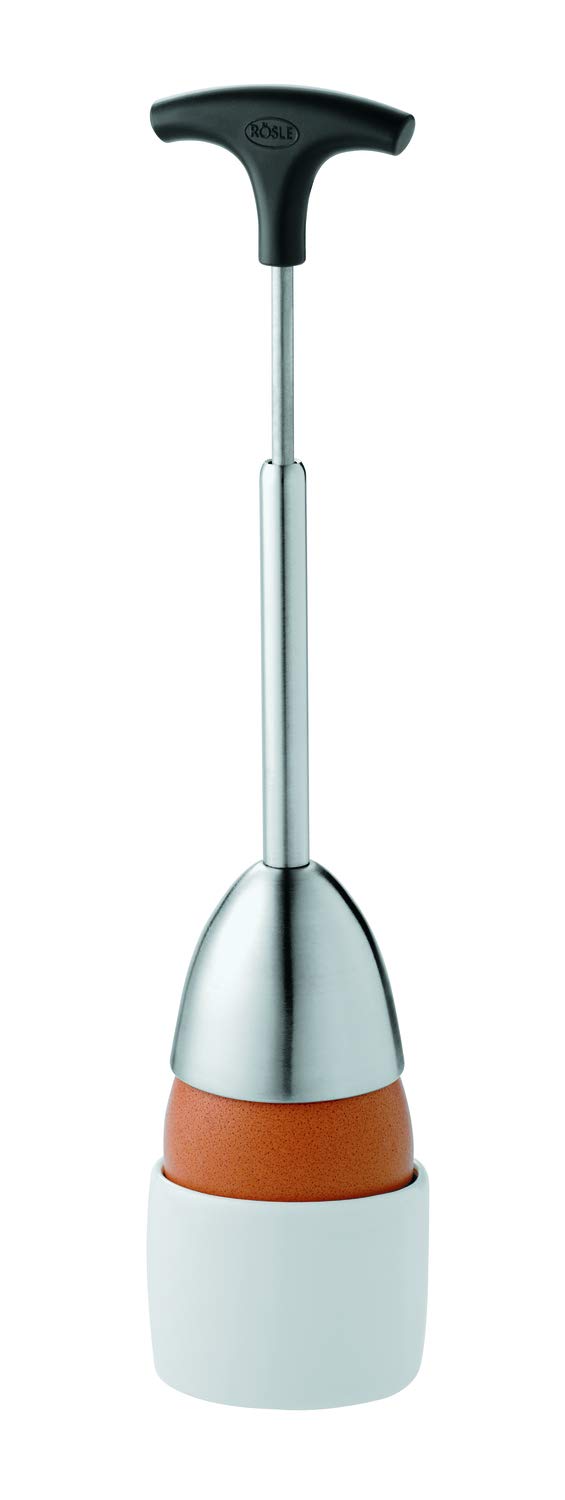 Rösle 12827 Stainless Steel Egg Topper with Silicone Handle Egg